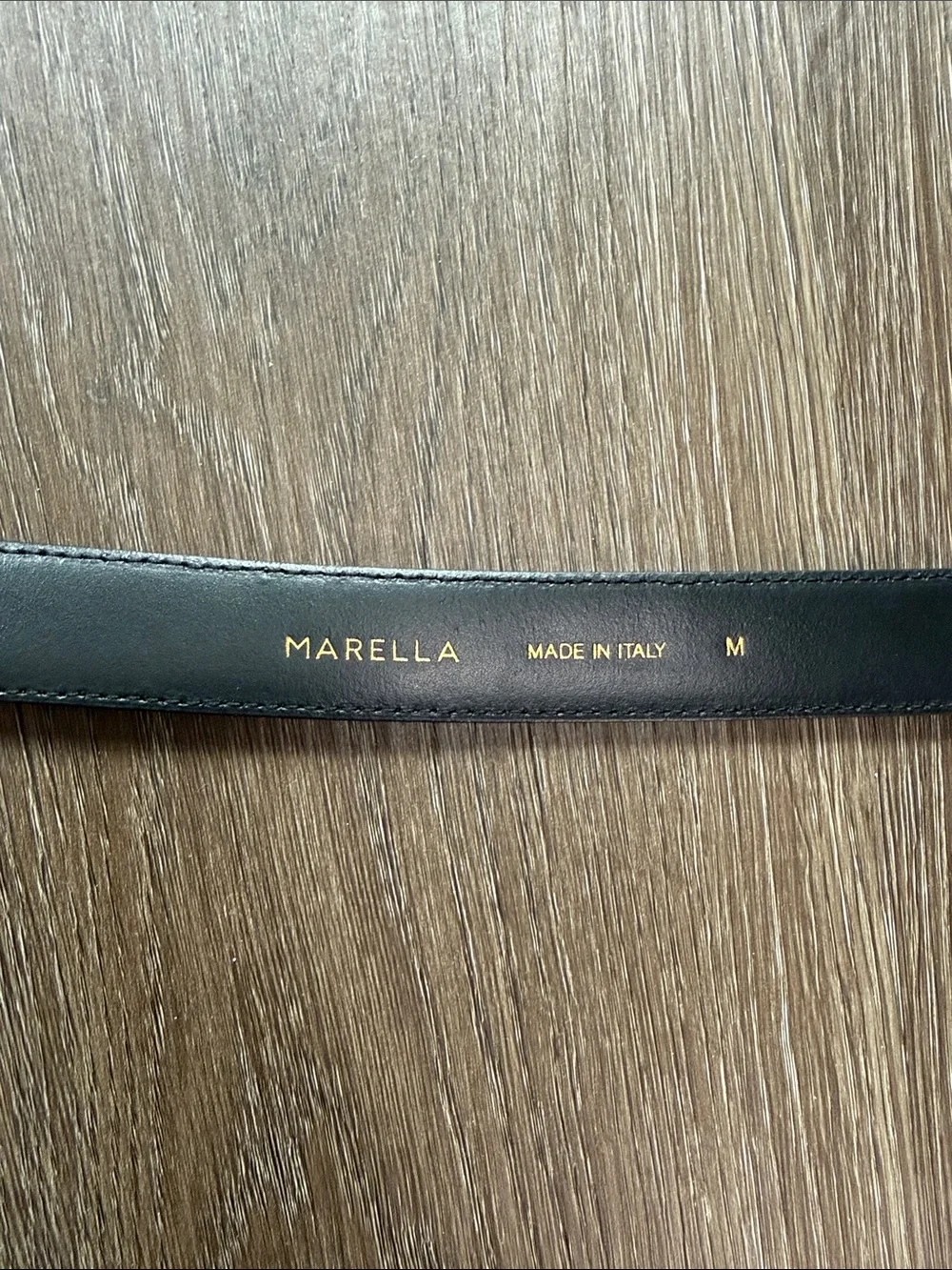Marella 🇮🇹 M Letter Buckle Leather Belt - Blue